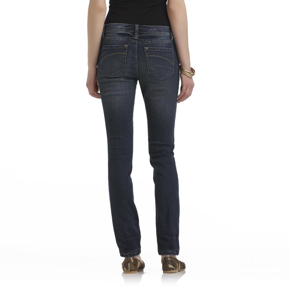 Route 66 Women's Distressed Skinny Jeans - Dark Wash