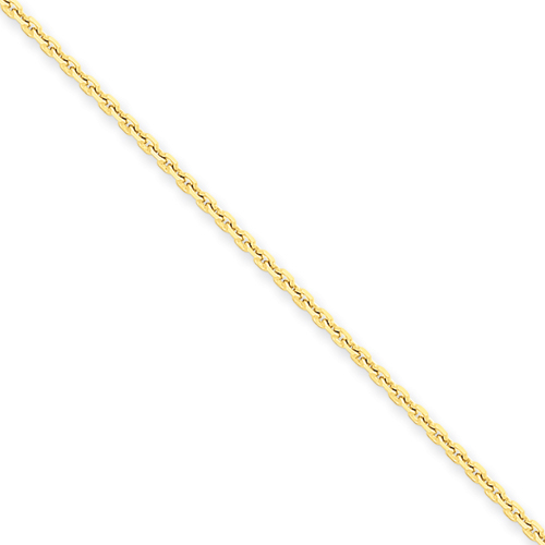 Goldia 14K Yellow Gold 1.65mm Diamond-cut Cable Chain Anklet - Fine Jewelry Gift