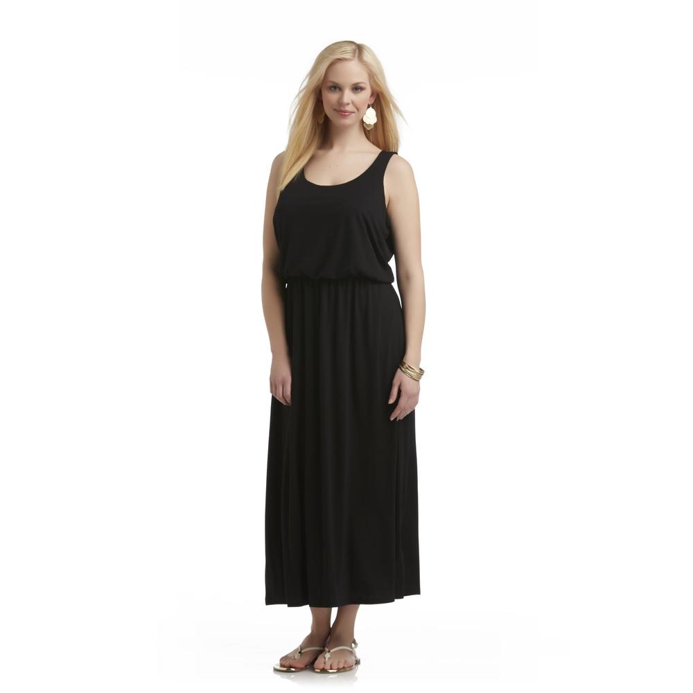 chinese dress ladies Plus Size Maxi Dress V Neck for Summer - Plum