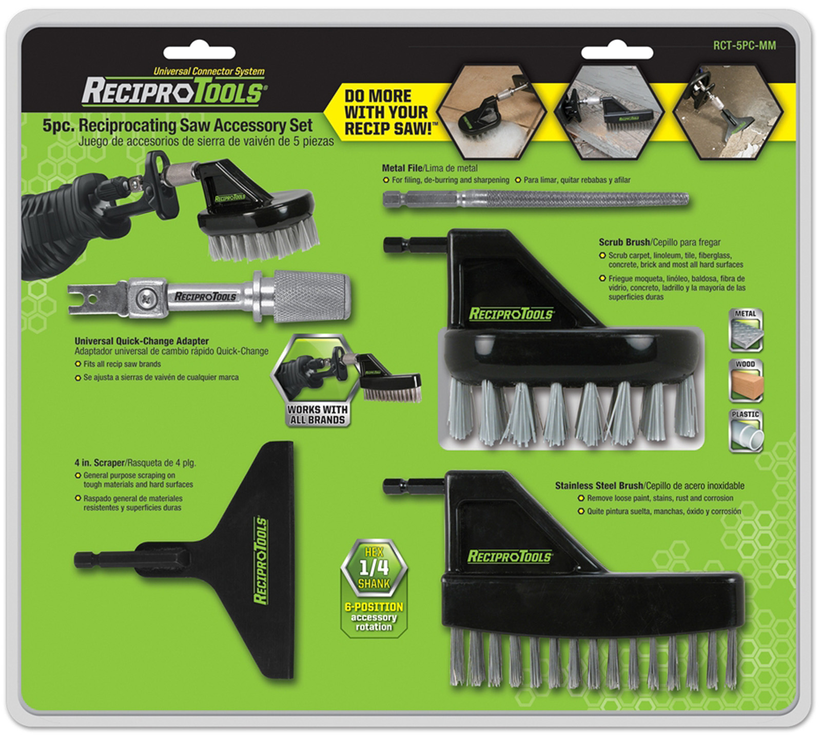 UNIVERSAL RECIPROCATING SAW ADAPTOR TO EXPAND SAW TO ACCEPT ATTACHEMENTS