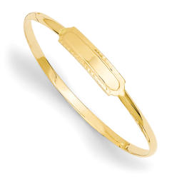 Goldia Quality Gold DB389 14K Slip-on ID Baby Bangle Bracelet