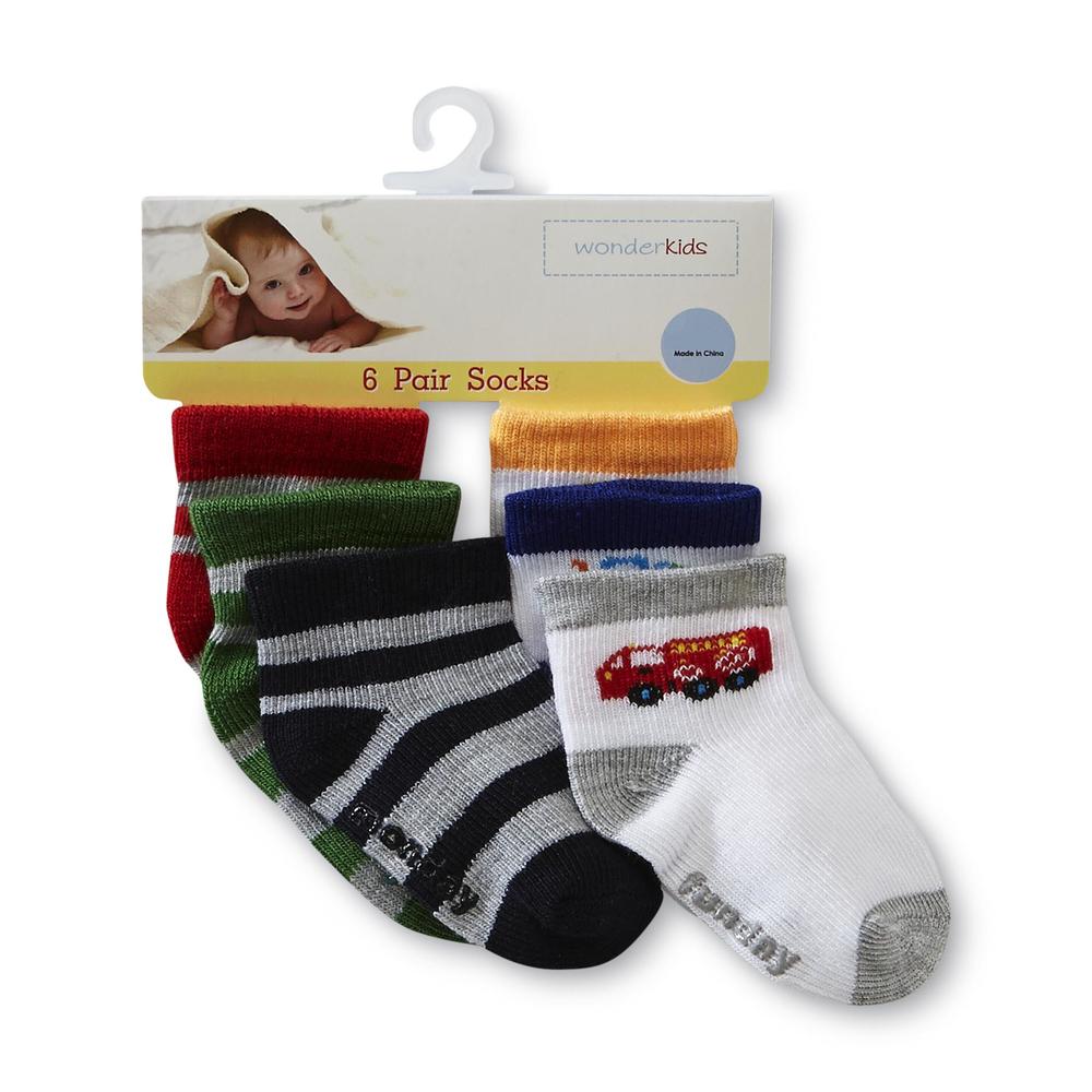 WonderKids Infant & Toddler Boy's 6-Pairs Ankle Socks - Days Of The Week