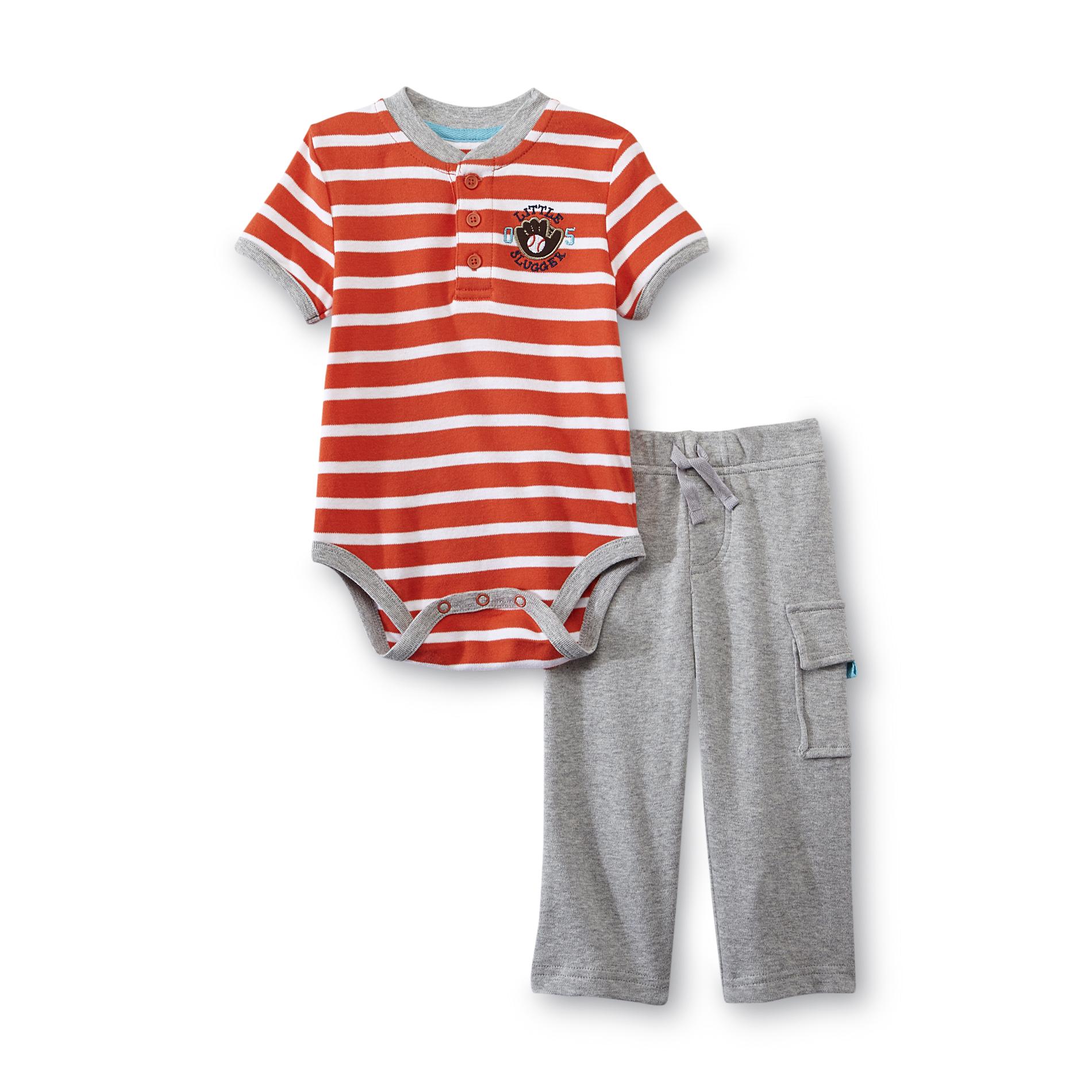 Little Wonders Newborn & Infant Boy's Bodysuit & Pants - Baseball & Striped