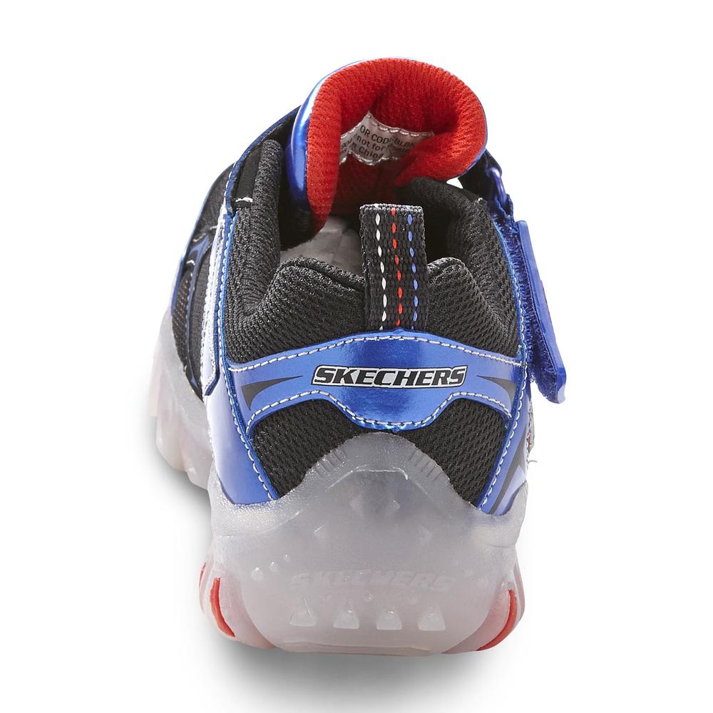 Skechers Boy's SKX SHL 2.0 Light-Shiftz Up Metallic Blue/Black Athletic Shoe