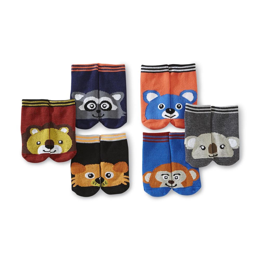 WonderKids Infant & Toddler Boy's 6-Pairs Low-Cut Socks - Assorted Animals