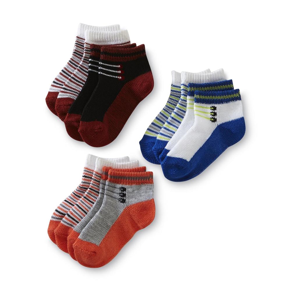 WonderKids Infant & Toddler Boy's 6-Pairs Ankle Socks - Striped