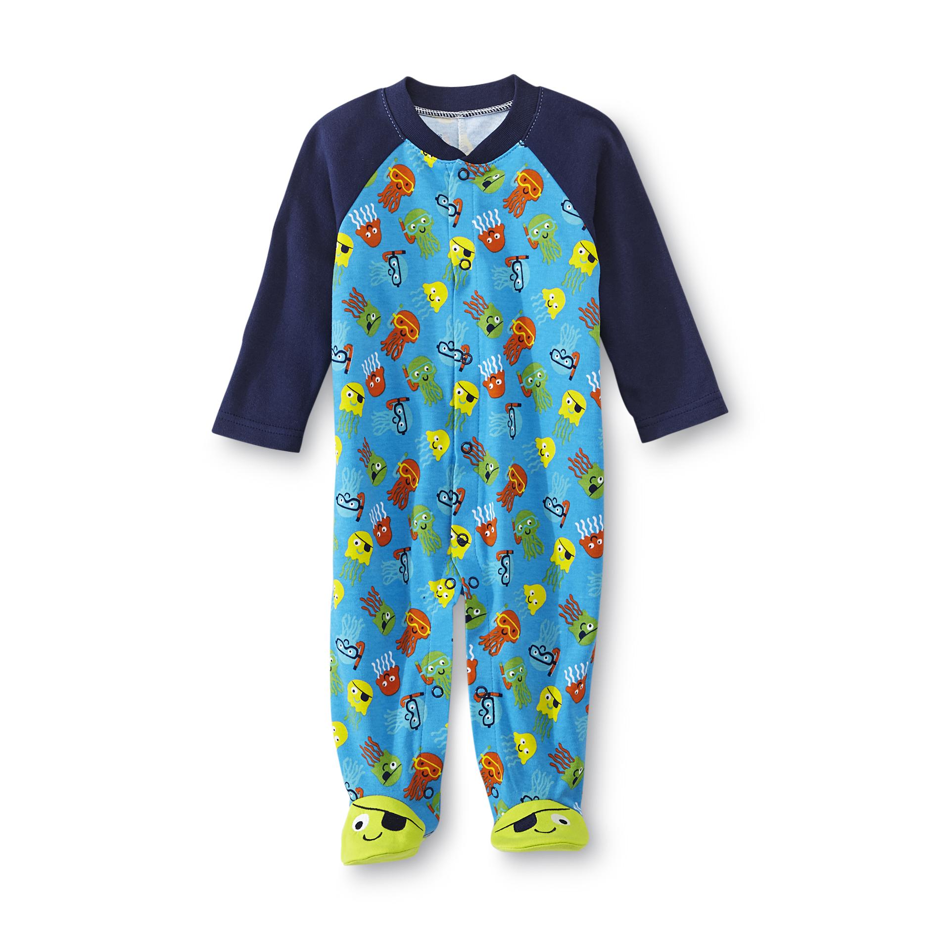 Little Wonders Newborn Boy's Footed Sleeper Pajamas - Pirate Jellyfish