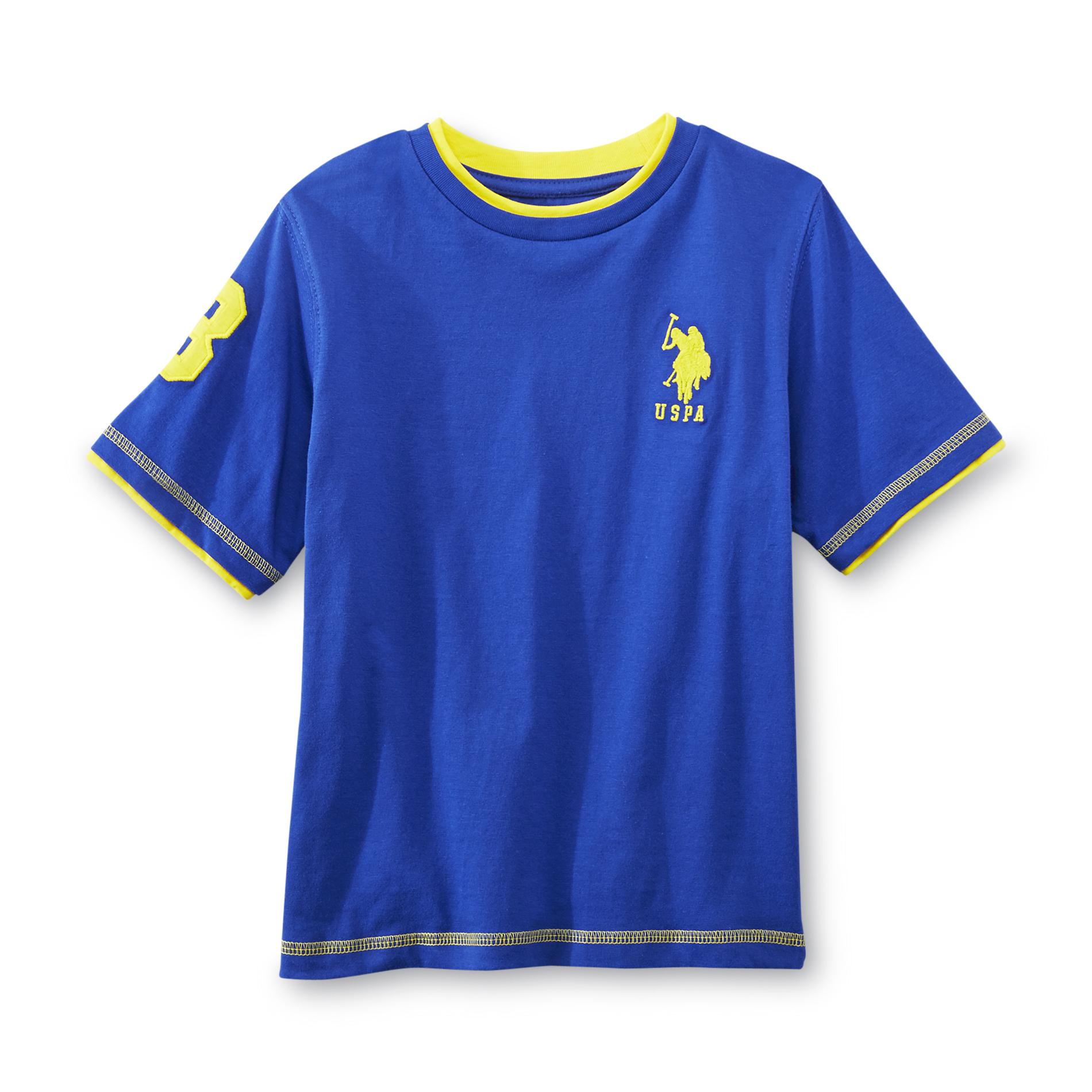 U.S. Polo Assn. Boy's Crew Neck T-Shirt - Colorblock