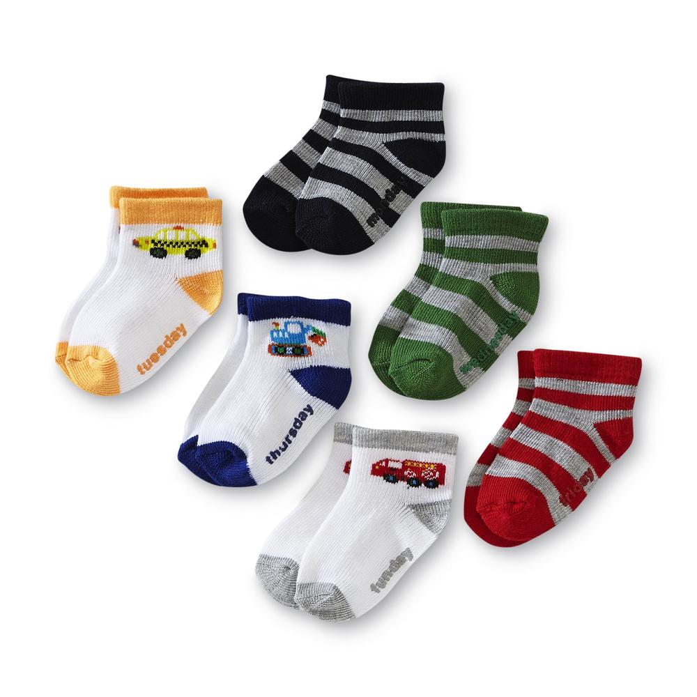 WonderKids Infant & Toddler Boy's 6-Pairs Ankle Socks - Days Of The Week