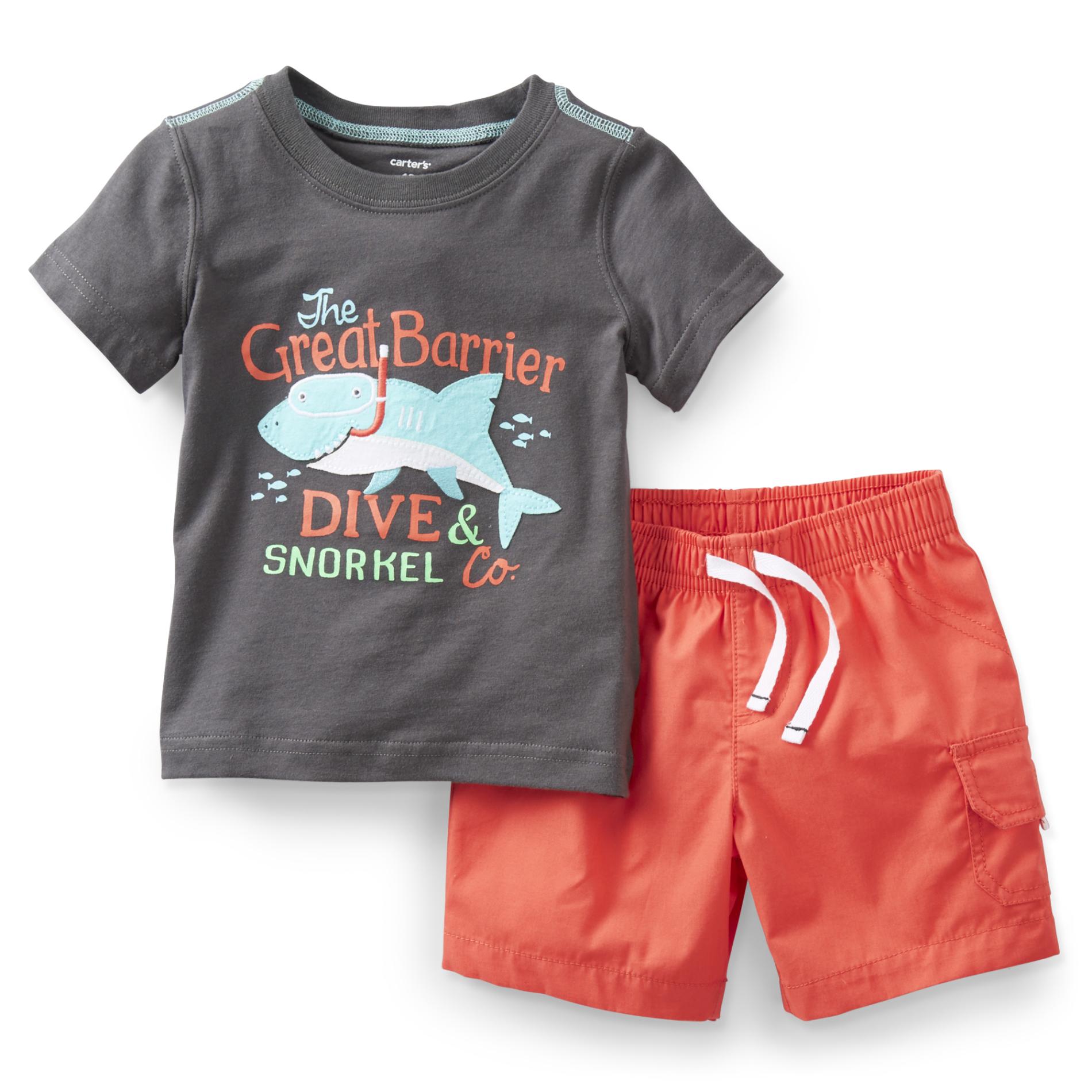 Carter's Toddler Boy's Graphic T-Shirt & Shorts - Shark
