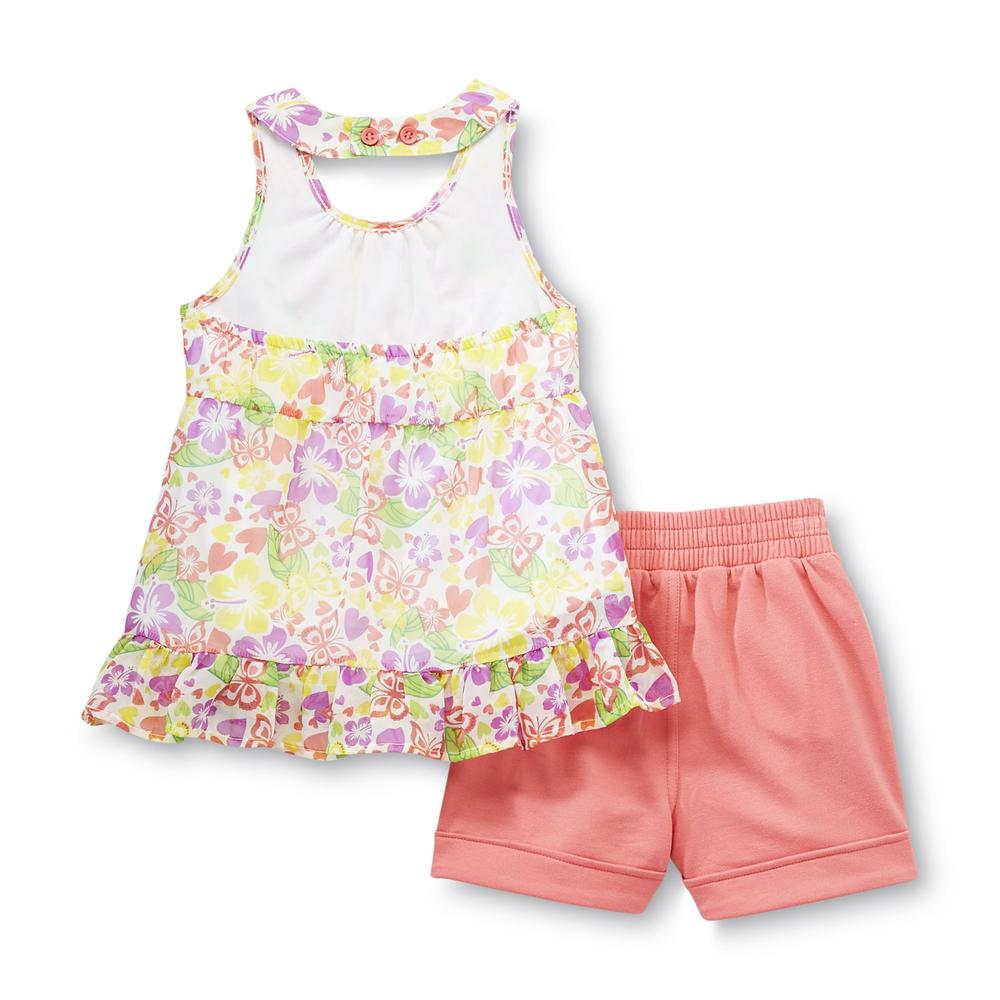 WonderKids Toddler Girl's Sleeveless Dress & Shorts - Floral