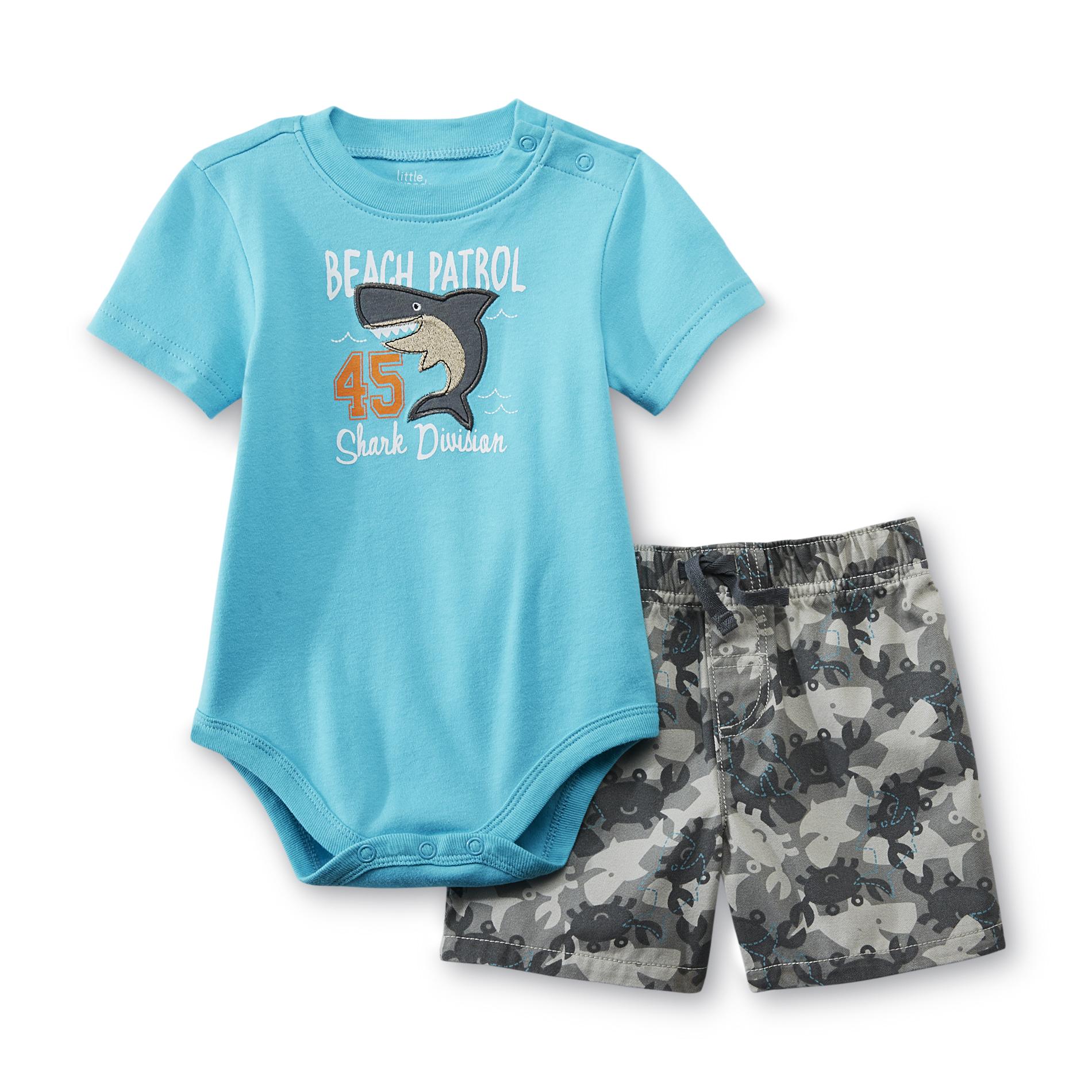 Little Wonders Newborn & Infant Boy's Bodysuit & Shorts - Shark