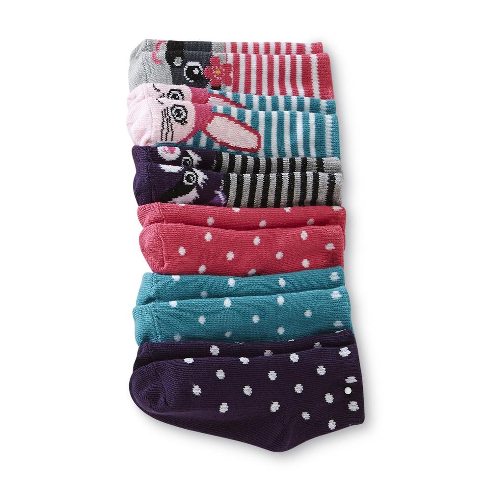 WonderKids Toddler Girl's 6-Pair Low-Cut Socks - Assorted Patterns
