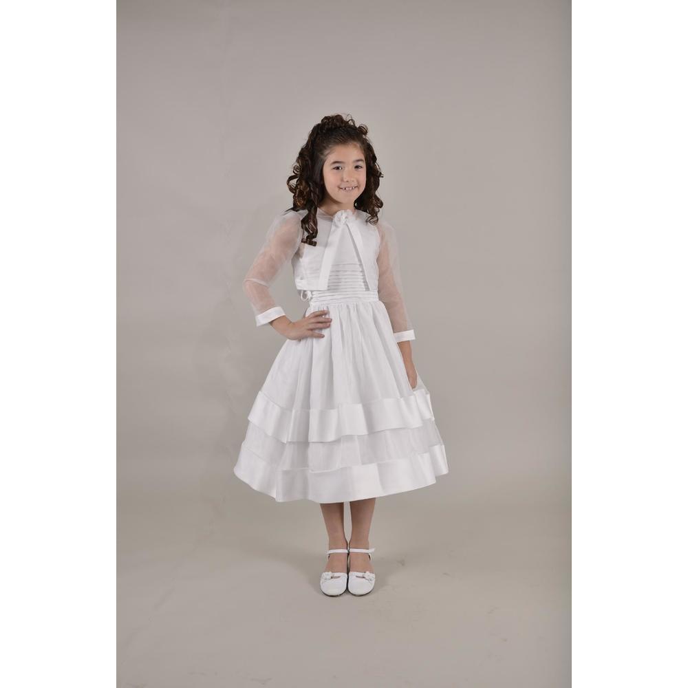 Sweetie Pie Collection Satin and Organza Communion Dress with Jacket