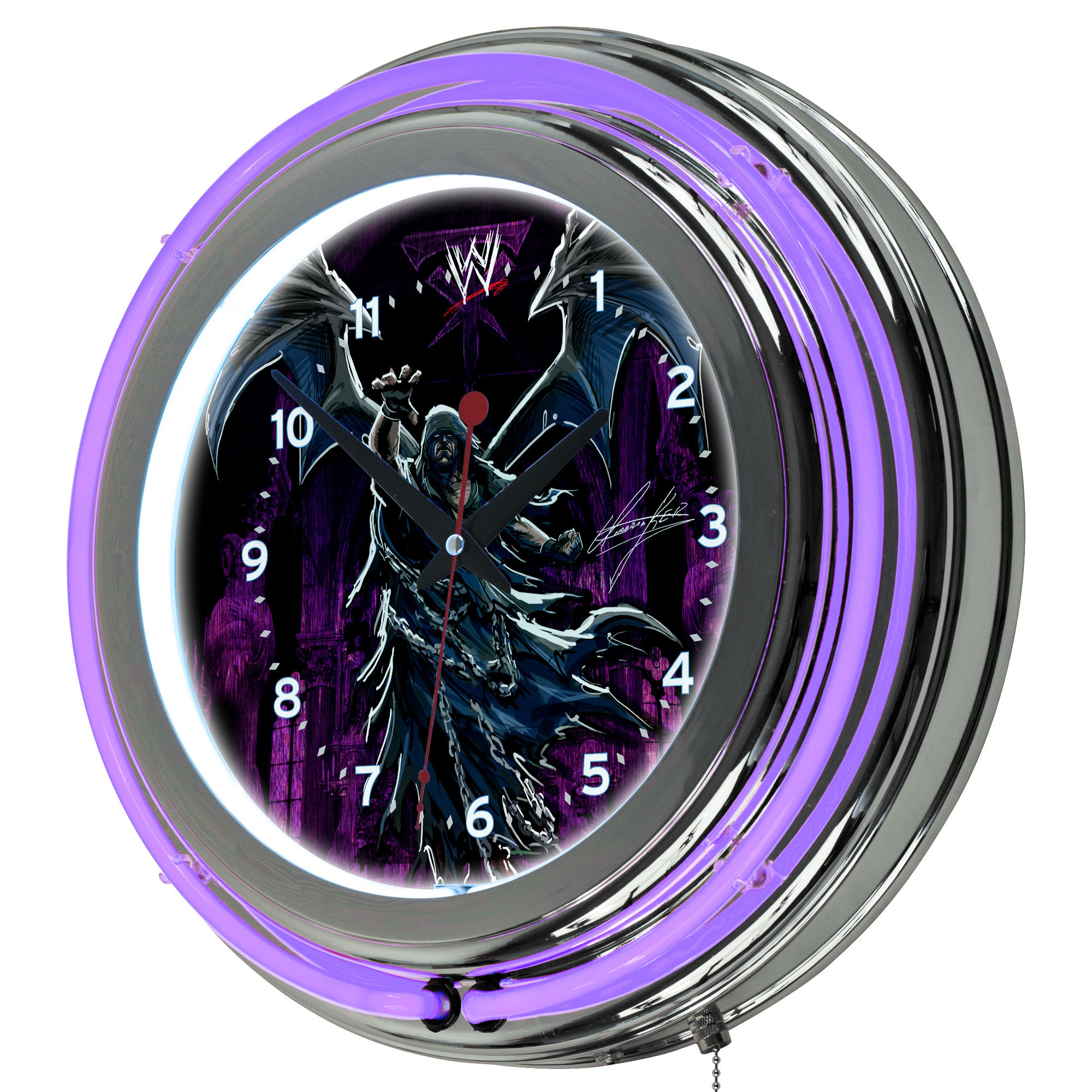 WWE Undertaker Neon Clock - 14 inch Diameter
