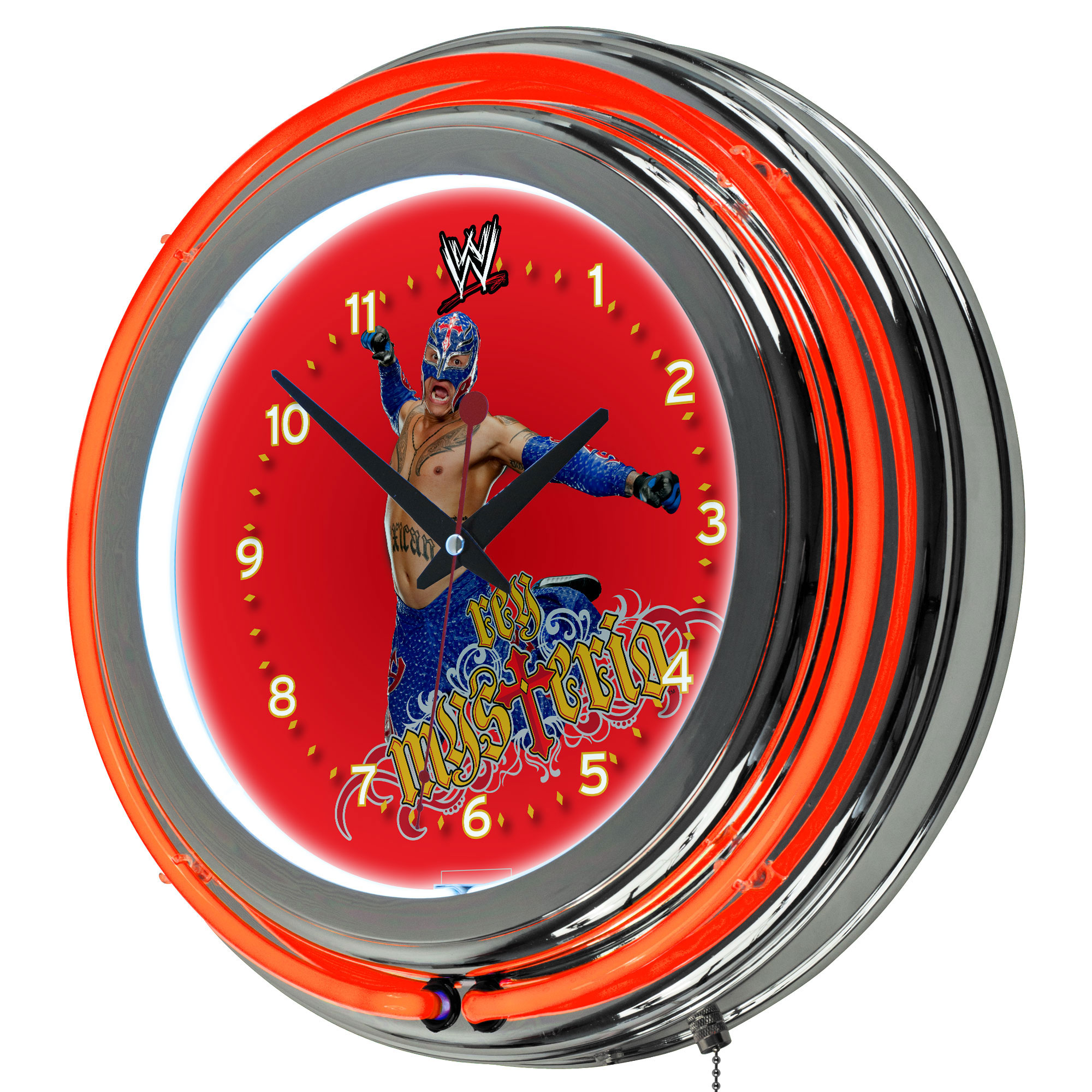 WWE Rey Mysterio Neon Clock - 14 inch Diameter