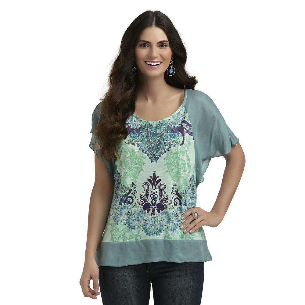 Live and Let Live Women's Slubbed-Knit Tunic Top - Filigree