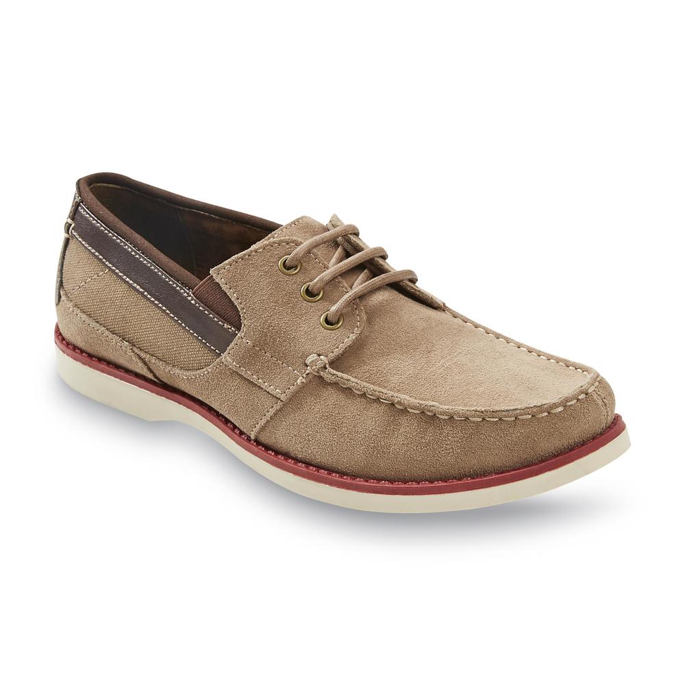 Nunn Bush Men's Manistee Suede Leather Boat Shoe - Taupe
