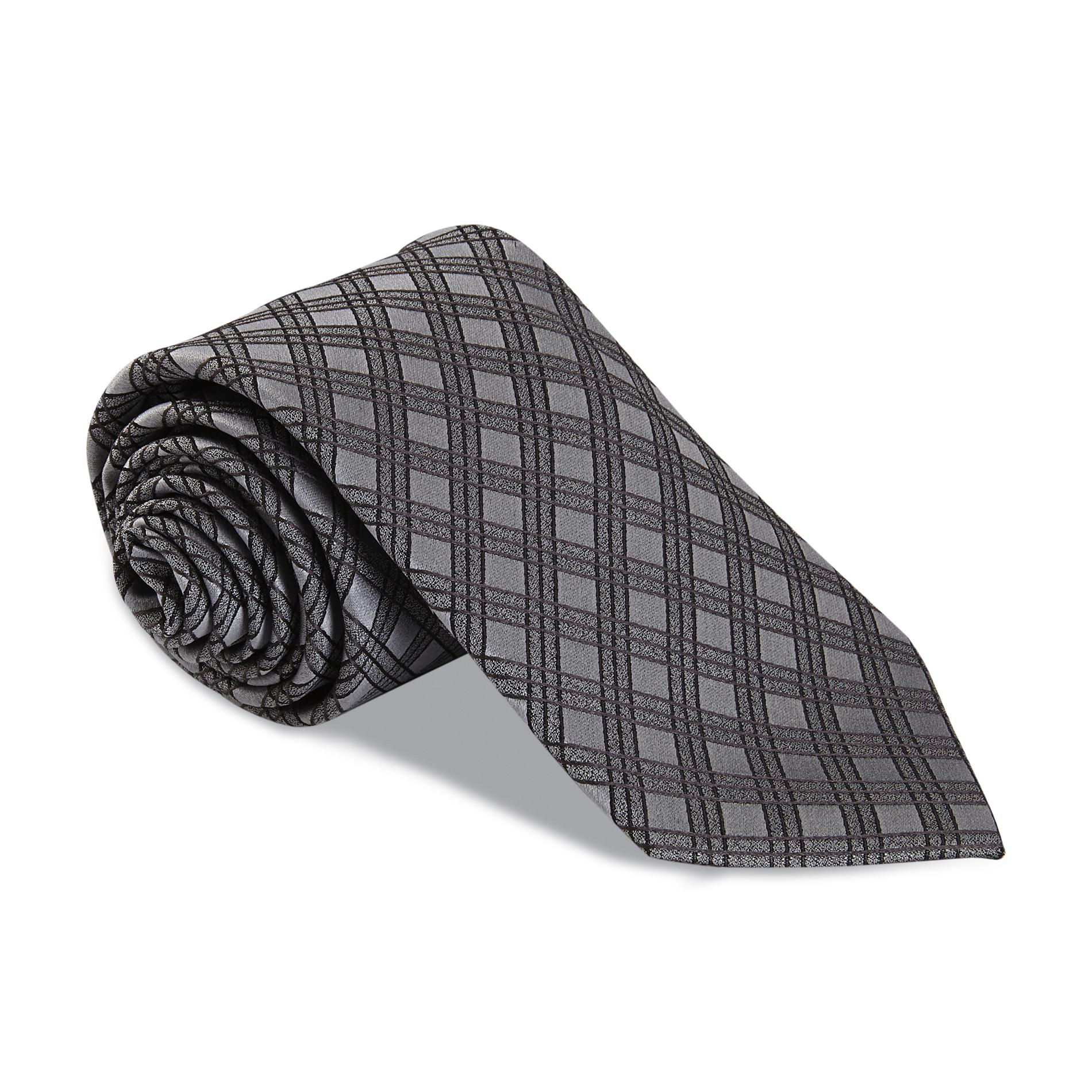 Arrow Men's Silk Necktie - Textured Grid