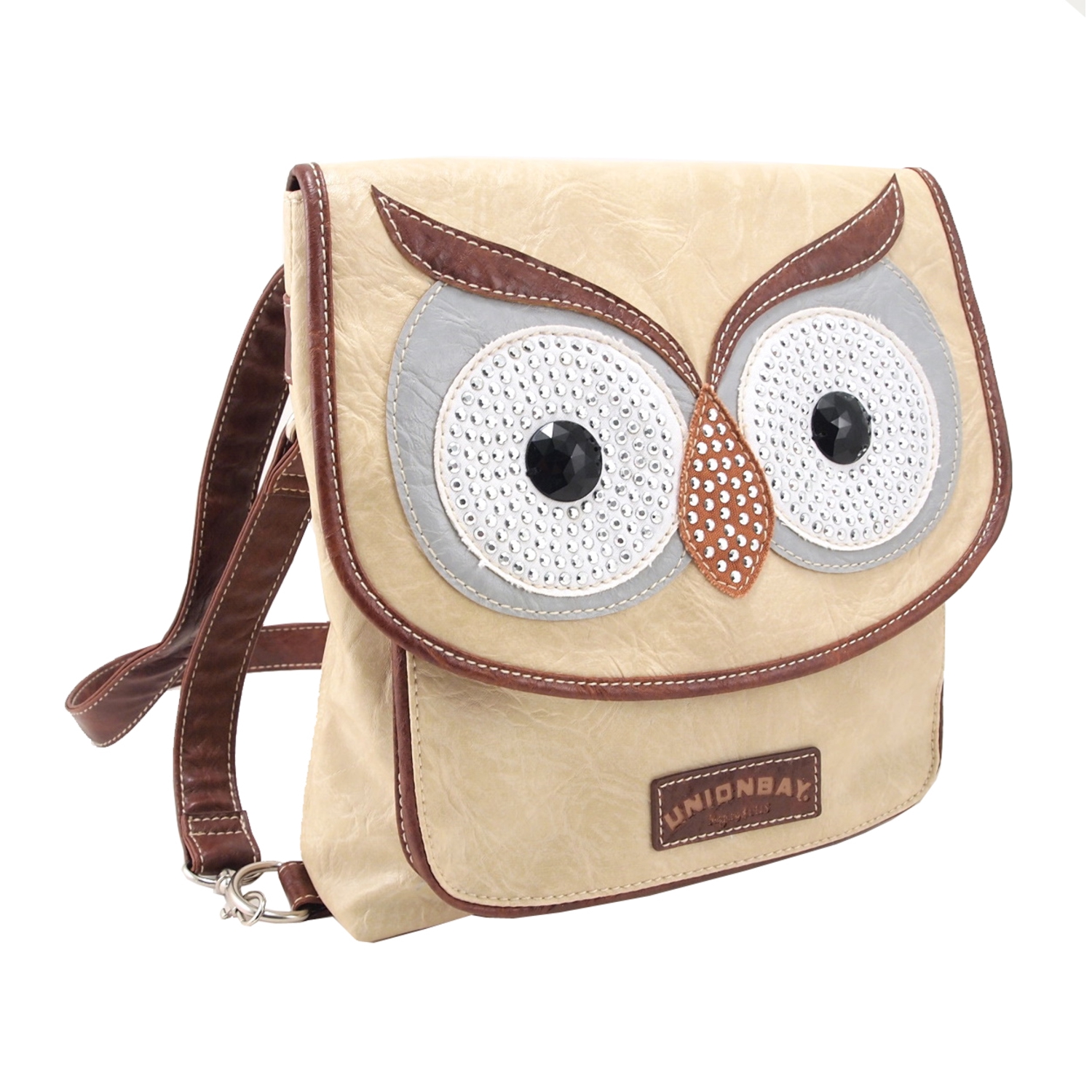 Unionbay Women's Studded Owl Backpack Purse