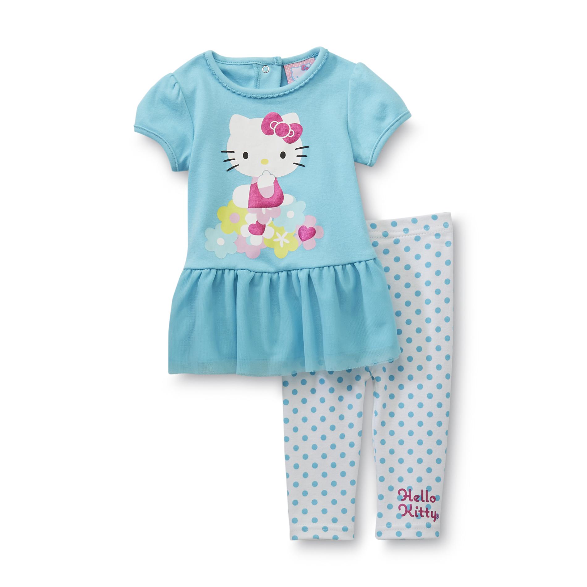 Hello Kitty Newborn & Infant Girl's Dress & Leggings - Polka Dot