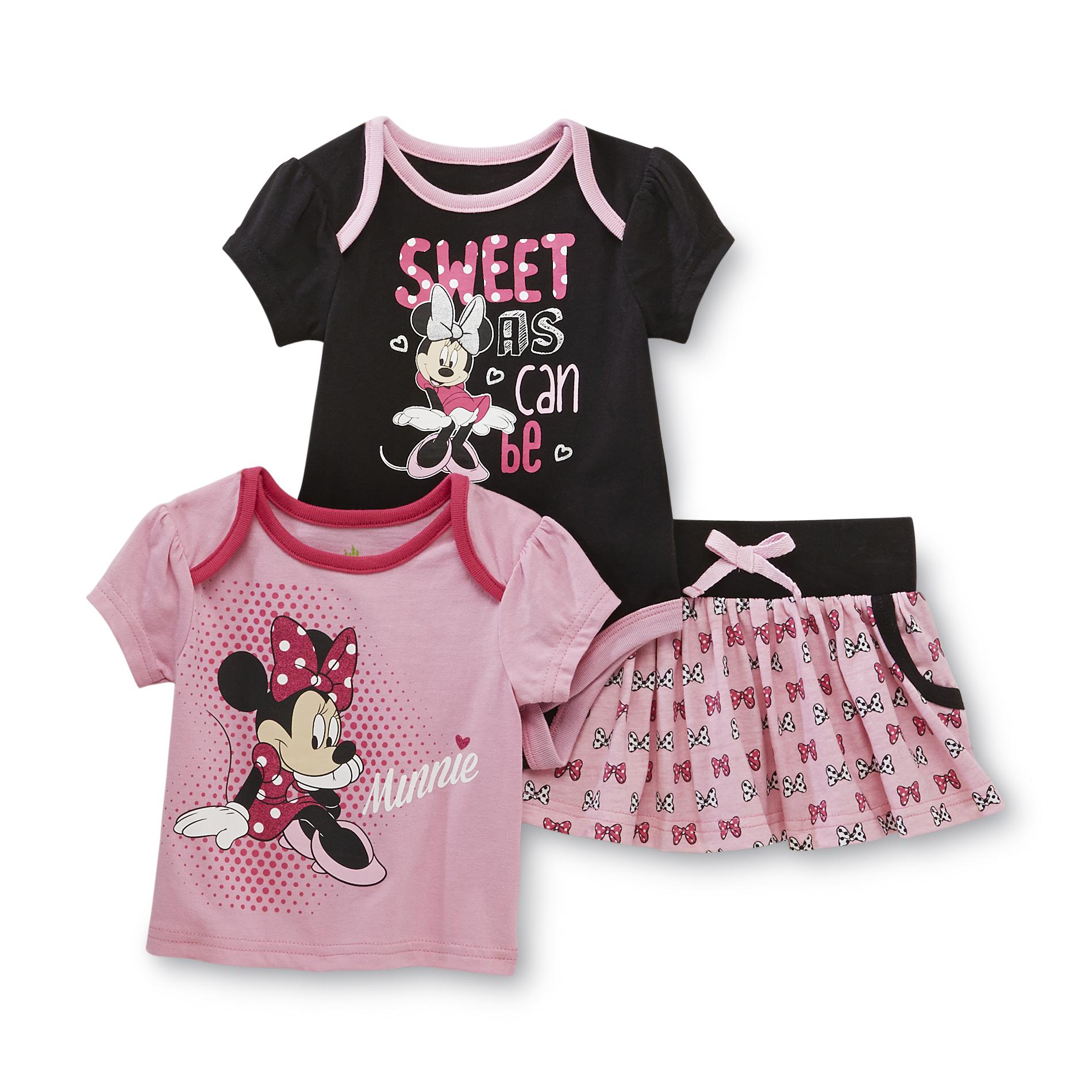 Disney Minnie Mouse Newborn & Infant Girl's T-Shirt  Skirt & Bodysuit