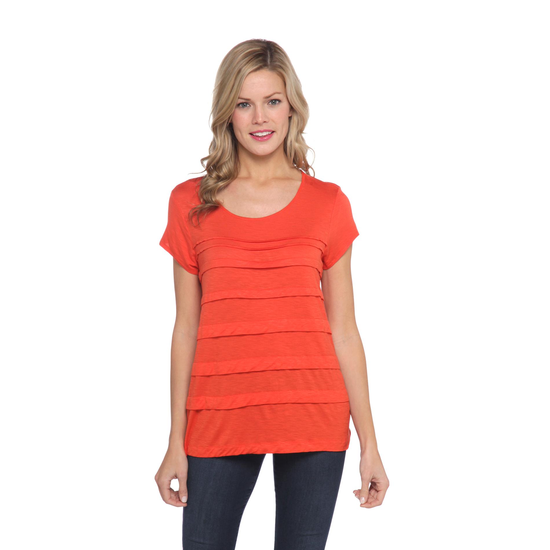 Attention Women's Tiered Short-Sleeve Top