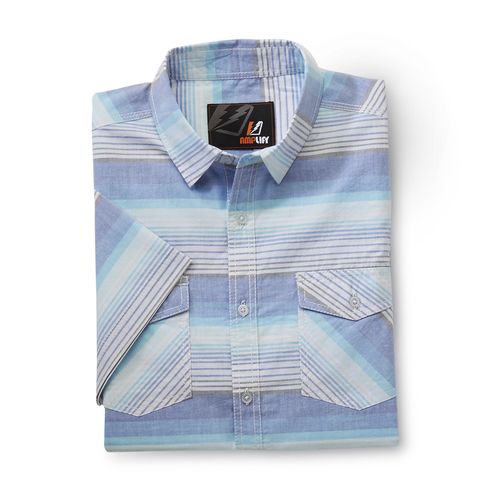 Amplify Young Men's Woven Shirt - Striped