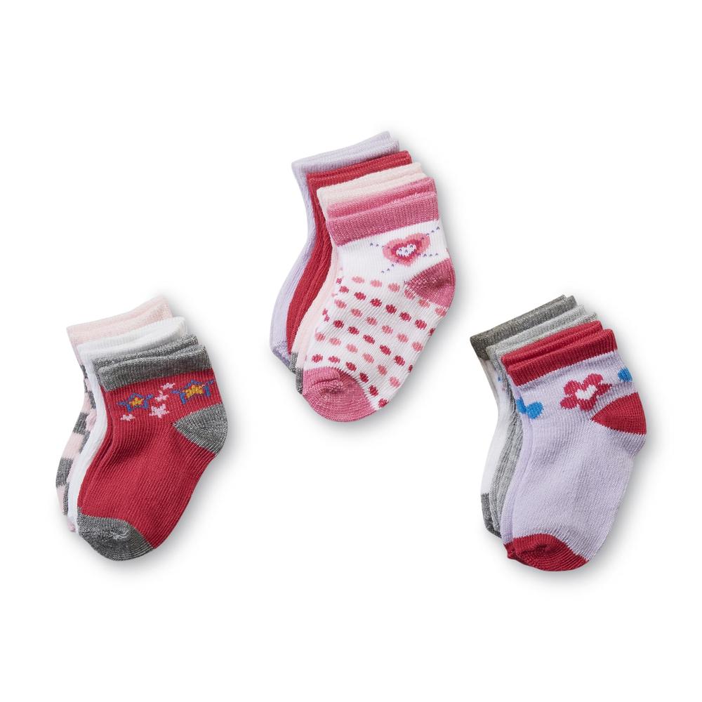 WonderKids Infant & Toddler Girl's 10-Pairs Low Cut Socks - Multi-Print