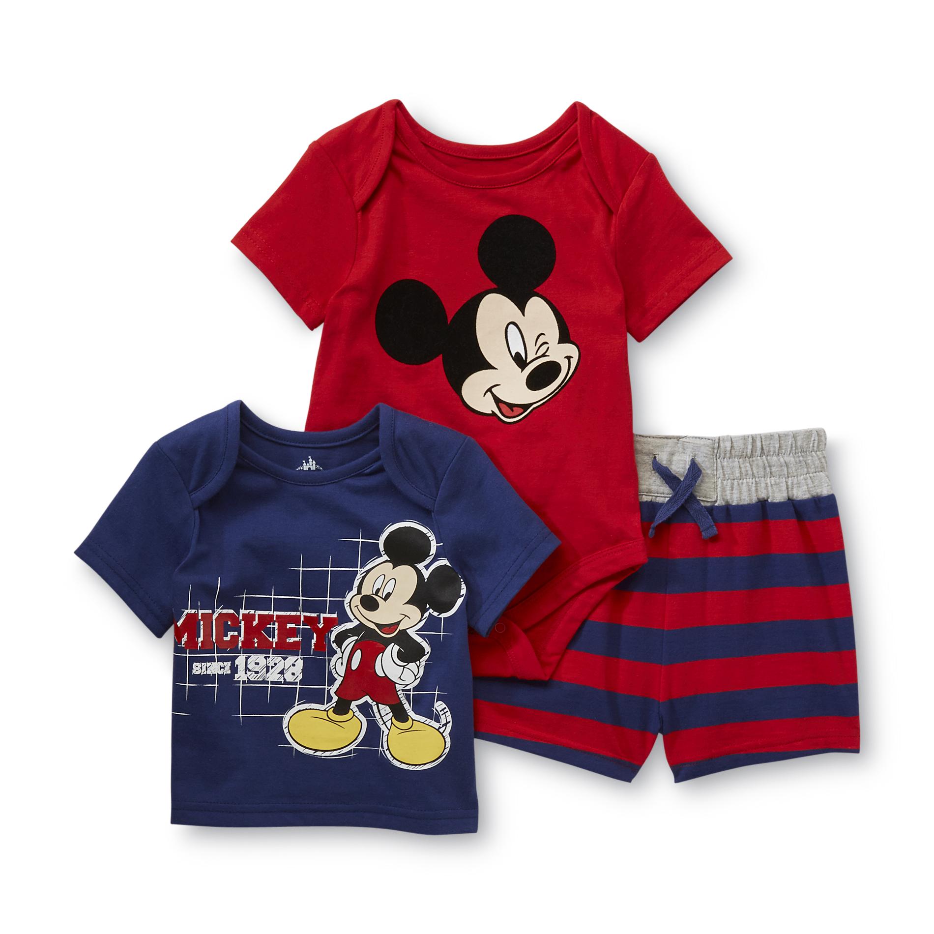 Disney Mickey Mouse Newborn & Infant Boy's T-Shirt  Shorts & Bodysuit