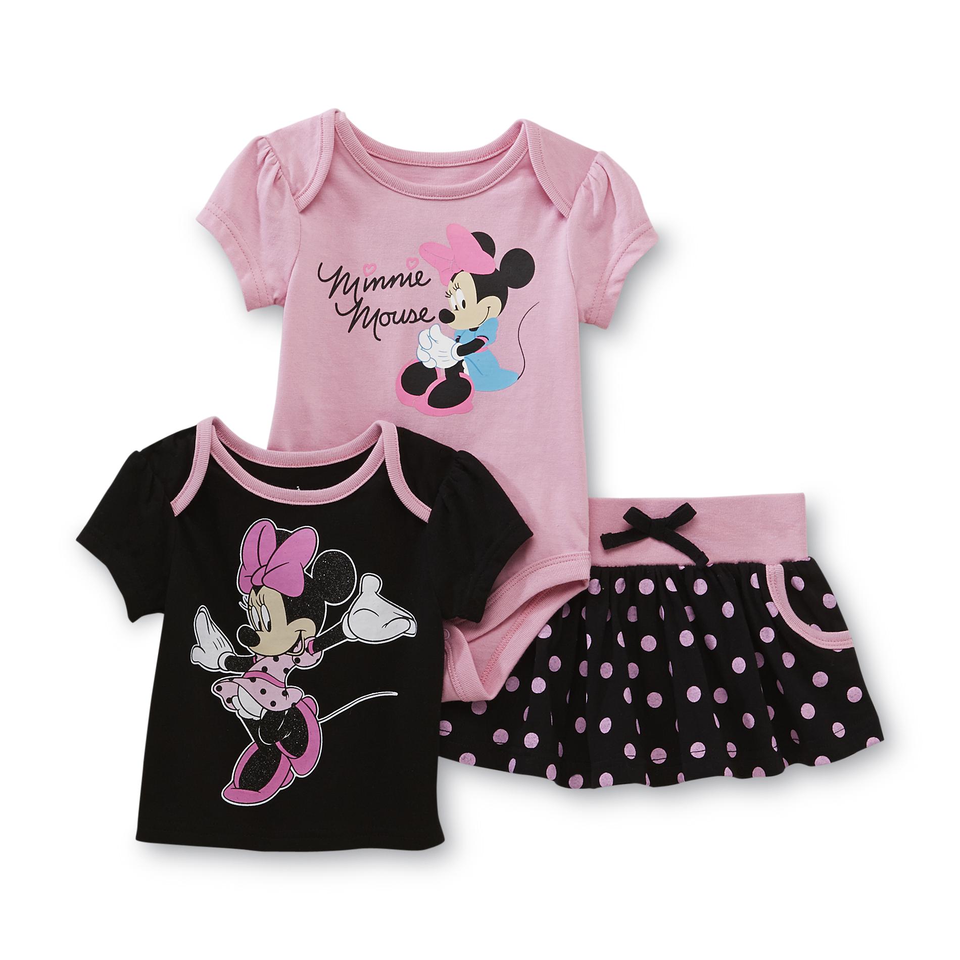 Disney Minnie Mouse Newborn & Infant Girl's T-Shirt  Skirt & Bodysuit