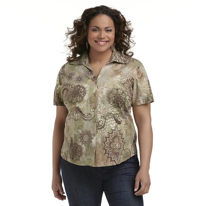 Erika Women's Plus Blouse Paisley