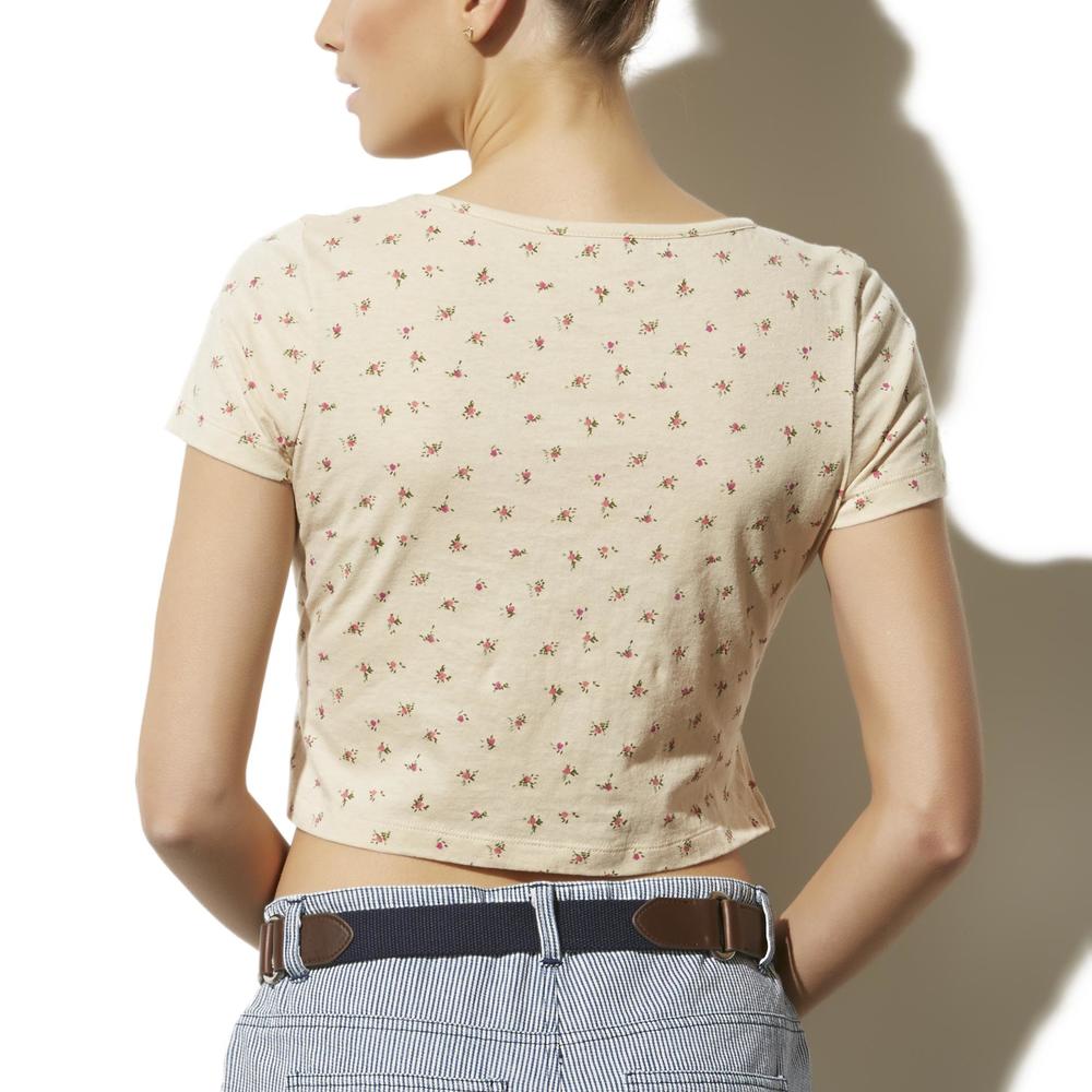 Adam Levine Women's Cropped T-Shirt - Floral