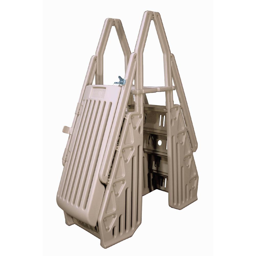 Vinyl works Neptune A-Frame Entry System for Above Ground Pools - Taupe