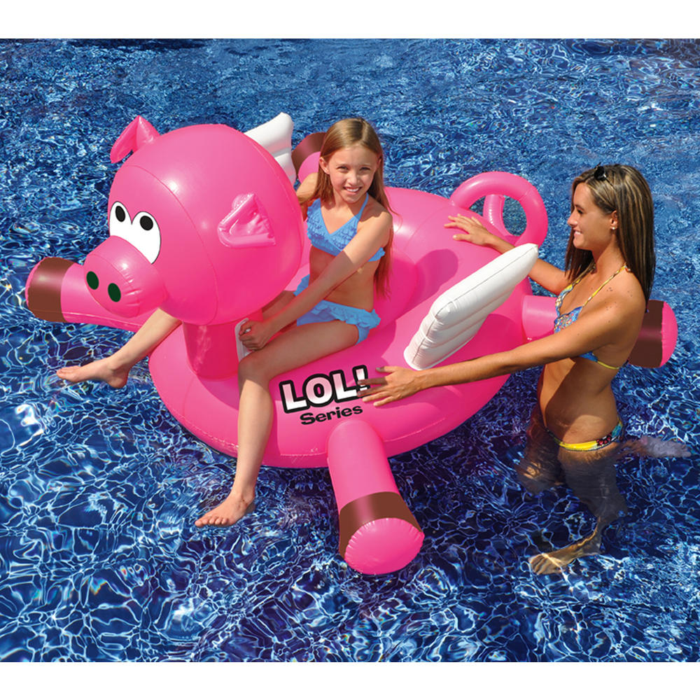 Swimline LOL™ 54-in Pig inflatable Ride-On Pool Toy