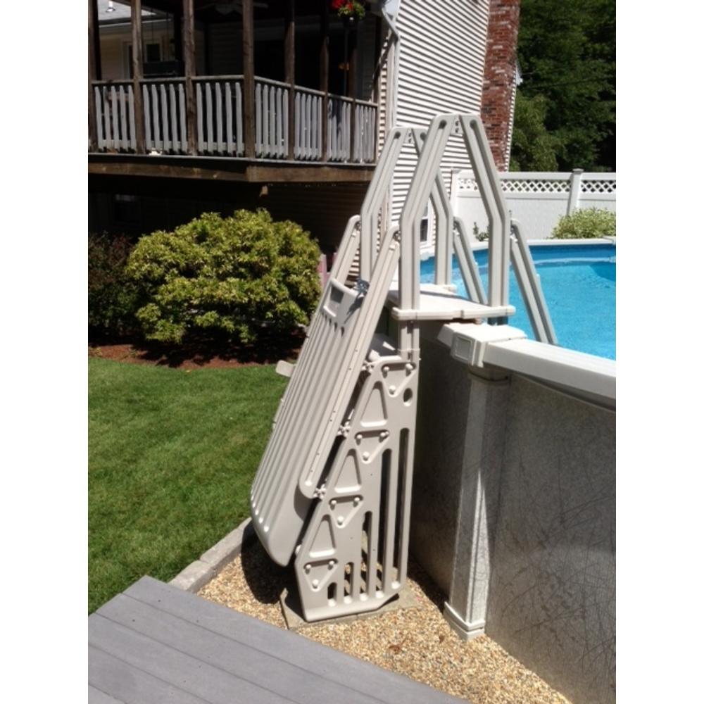Vinyl works Neptune A-Frame Entry System for Above Ground Pools - Taupe