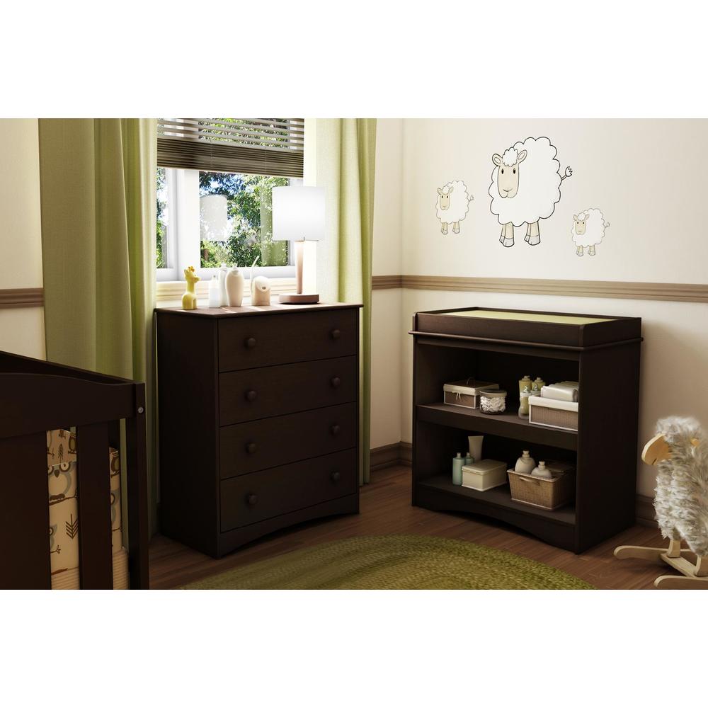South Shore Angel Collection Changing Table - Espresso