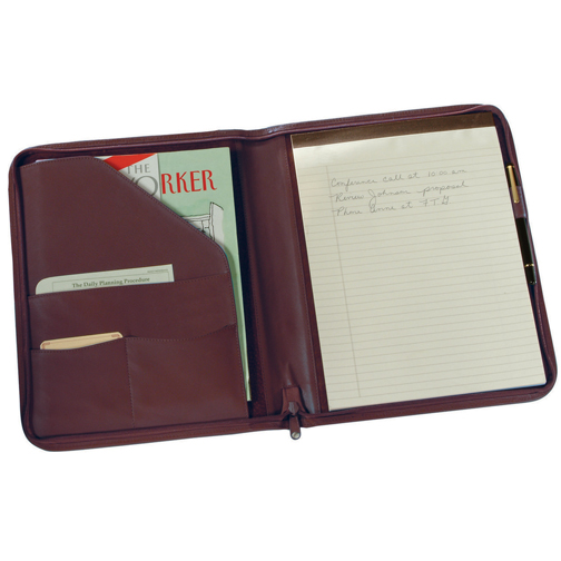 Royce Leather 746-5 Zip Around Writing Padfolio