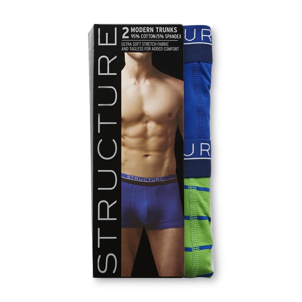 Structure Men's 2-Pack Modern Trunks Boxer Briefs - Assorted