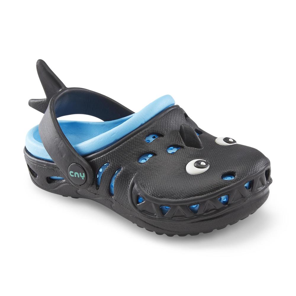 &nbsp; Toddler Boy's Land Shark Black/Blue Clog