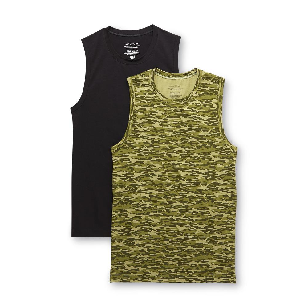 Structure Men's 2-Pack Stretch Knit Muscle Shirts