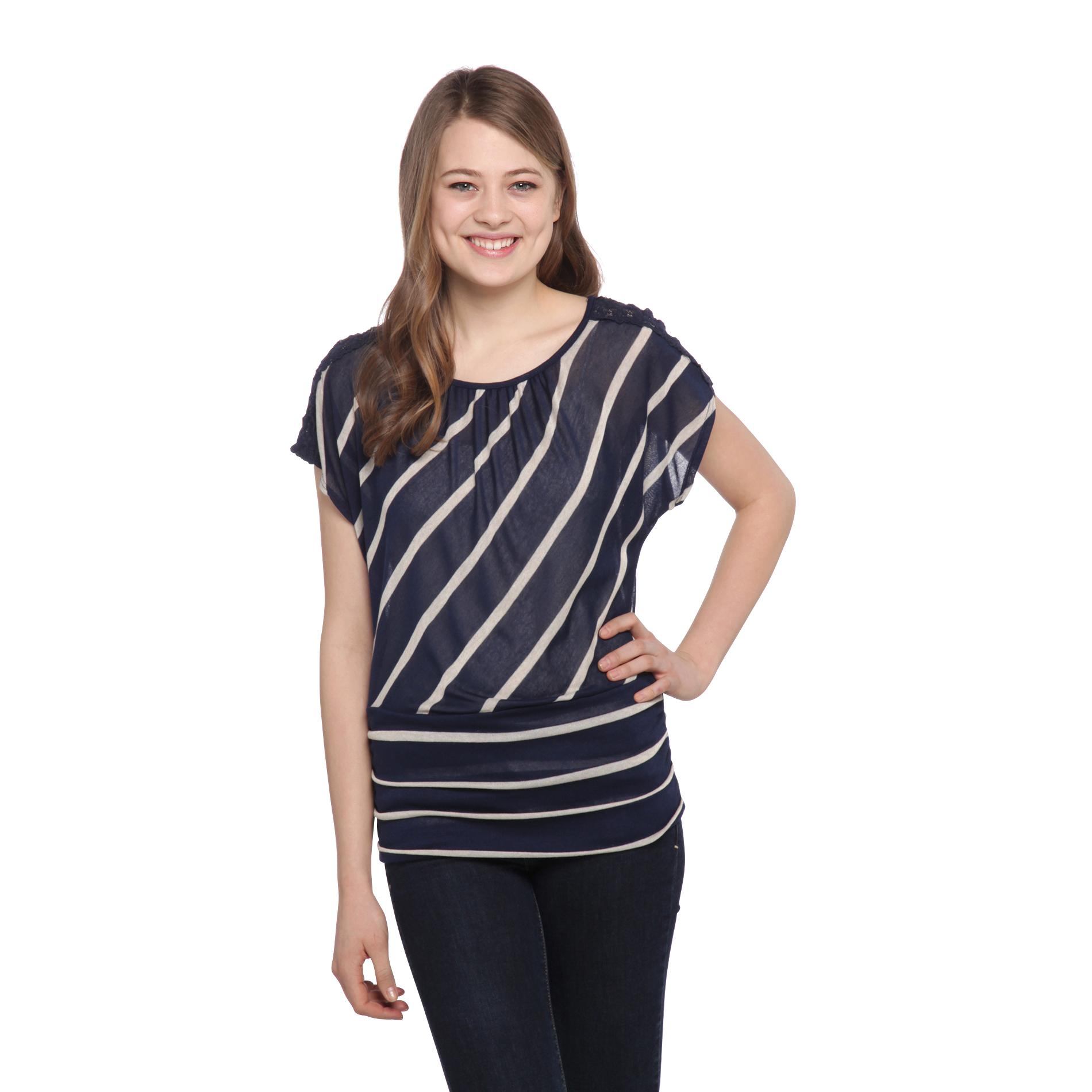 Byline Junior's Tunic Top - Striped