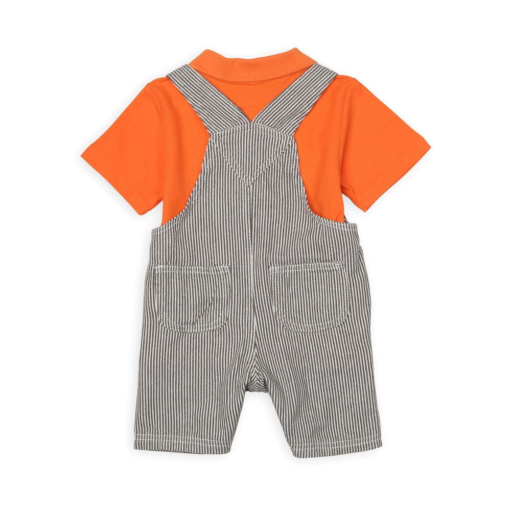 Little Rebels Infant Boy's Polo Shirt & Overalls - Elephant & Lion
