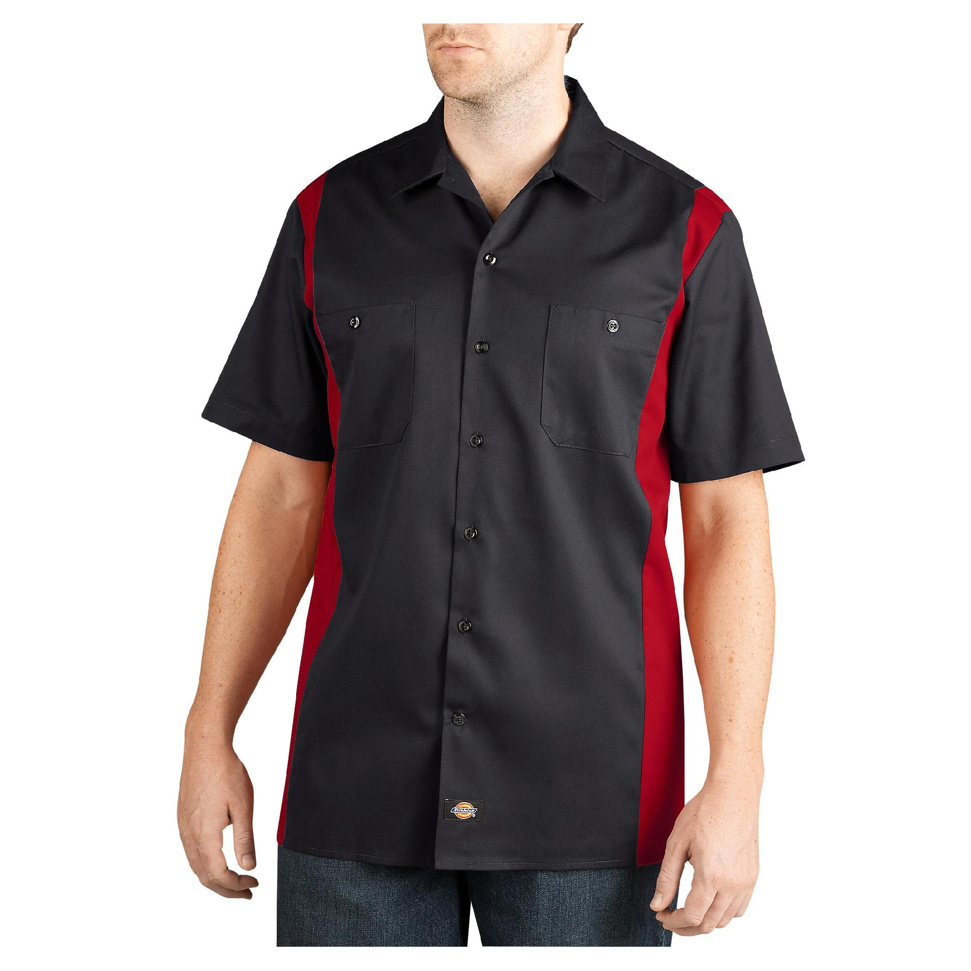 Dickies Men's Big and Tall Short Sleeve Two-Tone Work Shirts WS508 ...