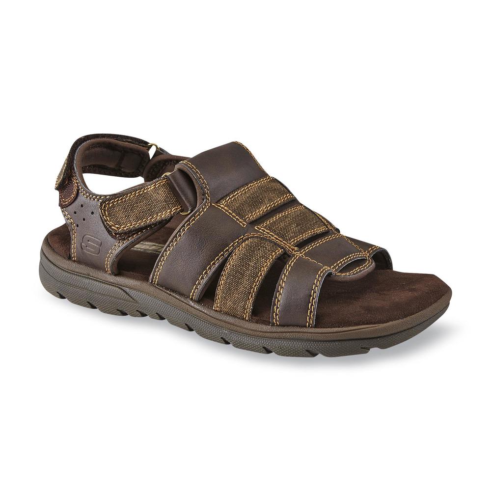 Skechers Men's Relaxed Fit: Supreme-Equipt Brown Sandal