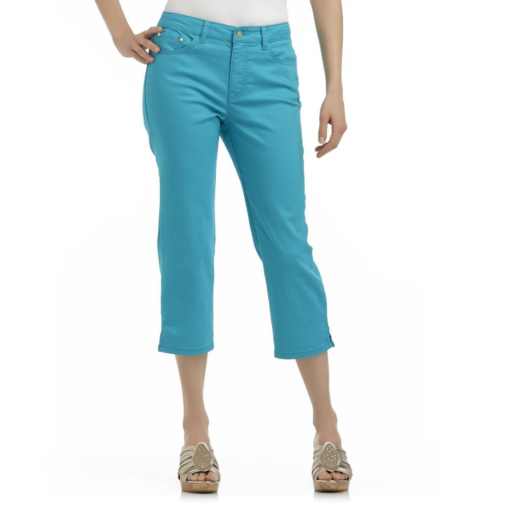Jaclyn Smith Women's Cropped Colored Jeans