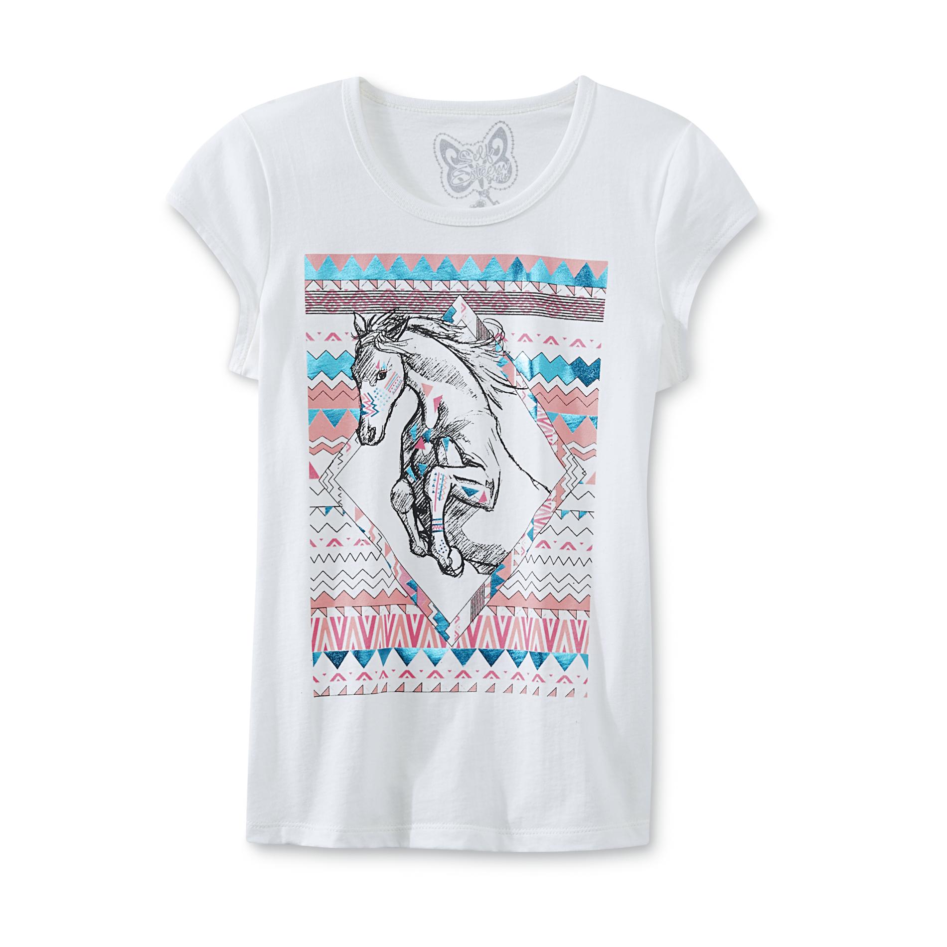 Self Esteem Girl's Graphic T-Shirt - Horse
