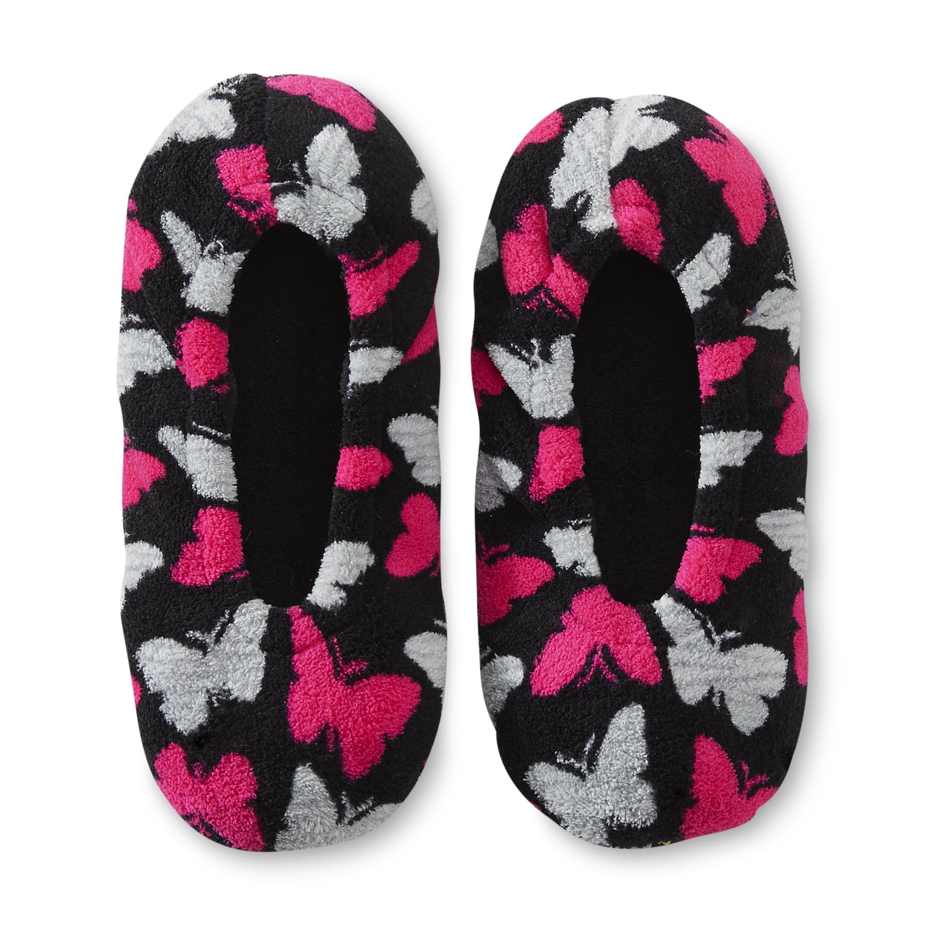 Joe Boxer Women's Fleece Slipper Socks - Butterflies
