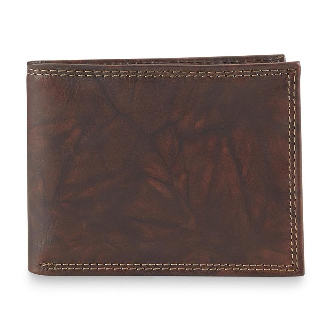 Buxton Men's Leather Billfold Wallet & Valet