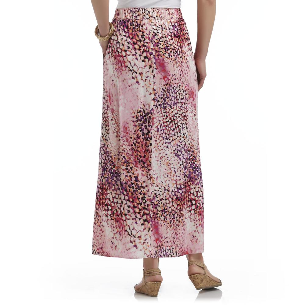 Jaclyn Smith Women's Maxi Skirt - Abstract Dots